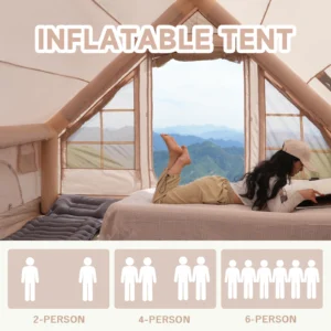 Inflatable Tent With Skylight, 4-6 Person