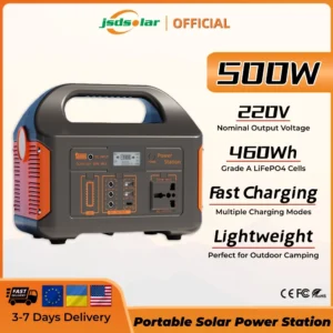 300W 500W Portable Solar Power Station Generator