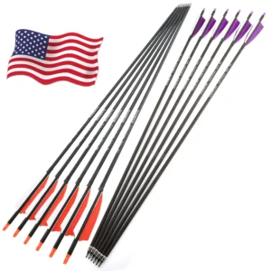 Spine500 Archery Mixed Carbon Arrows12pcs